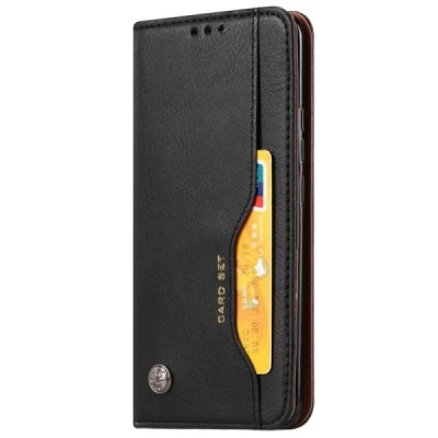 Prabangus „Comma“ odinis atverčiamas juodas Xiaomi Redmi Note 9 Prodėklas | Priedai.lt