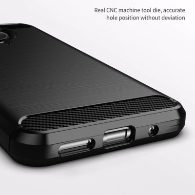Nokia 6.3 (2021), G10, G20 „Carbon“ kieto silikono TPU juodas dėklas - nugarėlė | Priedai.lt