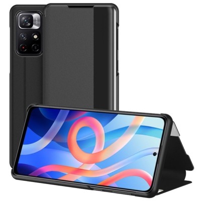 Xiaomi Poco M4 Pro (Redmi Note 11 5G) View Line juodas atverčiamas dėklas - knygutė | Priedai.lt