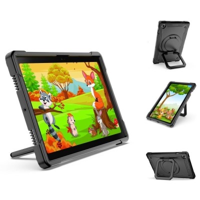 Samsung Galaxy Tab A8 10.5 2021 (X200, X205) pastiprinātas aizsardzības melns (360°) apvalks, vaciņš | Vacins.lv