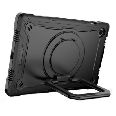 Samsung Galaxy Tab A8 10.5 2021 (X200, X205) pastiprinātas aizsardzības melns (360°) apvalks, vaciņš | Vacins.lv