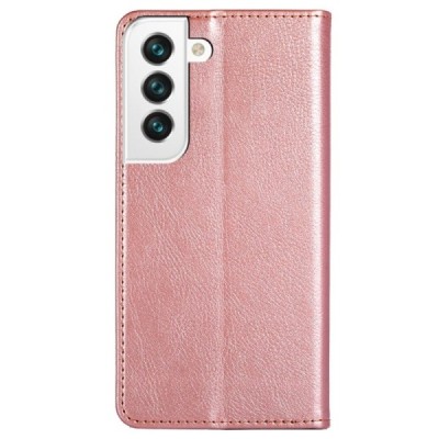 Solīds Samsung Galaxy S22 5G (SM-S901X) rozs ādas atvērams maciņš | Vacins.lv