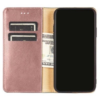 Solīds Samsung Galaxy S22 5G (SM-S901X) rozs ādas atvērams maciņš | Vacins.lv