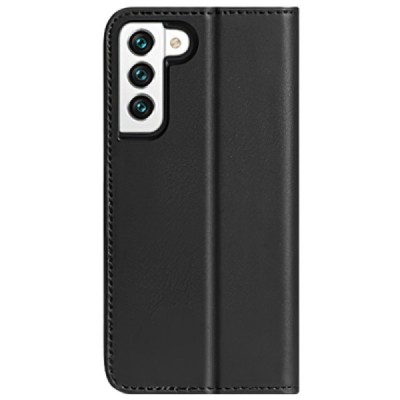 Samsung Galaxy S22 5G (SM-S901X) „Dux Ducis“ Hivo sērijas melns ādas atvērams maciņš | Vacins.lv