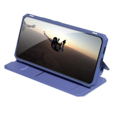 Samsung Galaxy S22 5G (SM-S901X) Dux Ducis Skin X sērijas violeta ādas atvērams maciņš | Vacins.lv