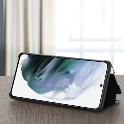 Samsung Galaxy S22 5G (SM-S901X) View Line melns atvērams maciņš (maks) | Vacins.lv