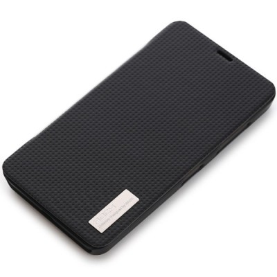 Nokia Lumia 635 Rock Elegant atvēramais melns futrālis / Vacins.lv