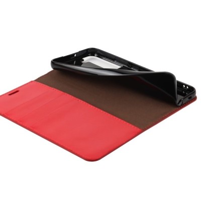 „Deluxe“ Samsung Galaxy S22 5G (SM-S901X) sarkans ādas atvērams maciņš | Vacins.lv