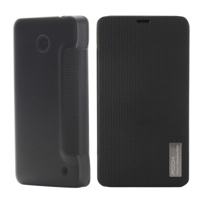 Rock Elegant atverčiamas Nokia Lumia 635 juodas dėklas / Priedai.lt
