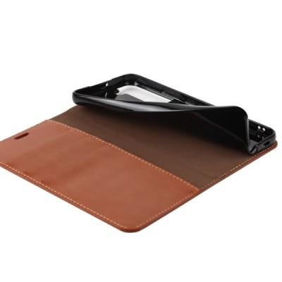 „Deluxe“ Samsung Galaxy S22 5G (SM-S901X) brūns ādas atvērams maciņš | Vacins.lv