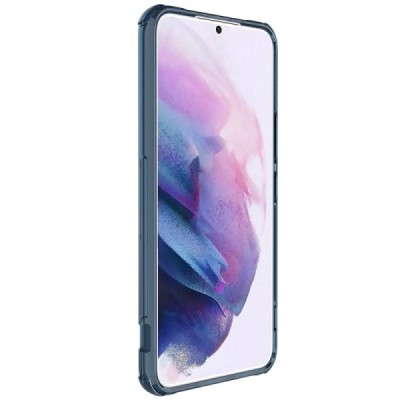 „Nillkin“ Nature TPU Pro Samsung Galaxy S22 5G (SM-S901X) dzidrs pastiprinātas aizsardzības cieta silikona zils vāciņš | Vacins.