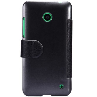 Nillkin Fresh Nokia Lumia 635 atverčiamas juodas odinis dėklas - knygutė / Priedai.lt