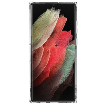„Nillkin“ Nature TPU Pro Samsung Galaxy S22 Ultra 5G (SM-S908X) pastiprinātas aizsardzības cieta silikona dzidrs vāciņš | Vacins