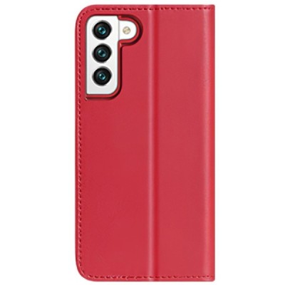 Samsung Galaxy S22+ 5G (SM-S906X) „Dux Ducis“ Hivo sērijas sarkans ādas atvērams maciņš | Vacins.lv