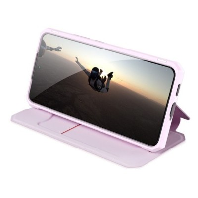 Samsung Galaxy S22+ 5G (SM-S906X) Dux Ducis Skin X sērijas rozs ādas atvērams maciņš | Vacins.lv