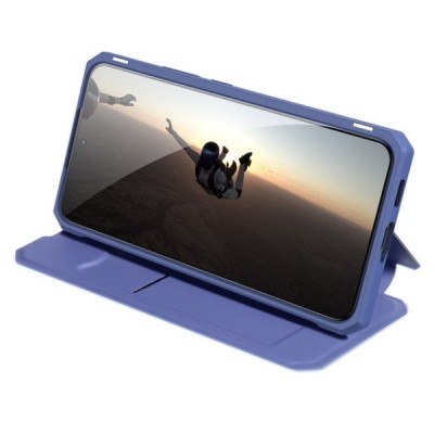 Samsung Galaxy S22+ 5G (SM-S906X) Dux Ducis Skin X sērijas zils ādas atvērams maciņš | Vacins.lv