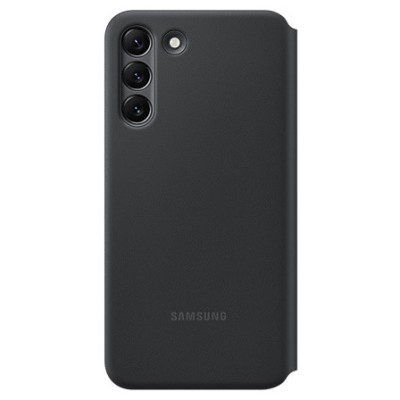 Samsung Galaxy S22+ 5G (SM-S906X) oficiāls Smart Led View Cover (EF-NS906) atvērams melns maciņš (maks) | Vacins.lv