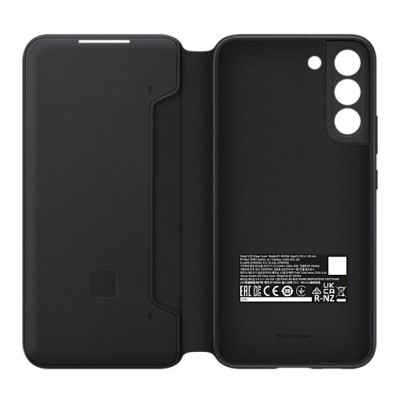 Samsung Galaxy S22+ 5G (SM-S906X) oficiāls Smart Led View Cover (EF-NS906) atvērams melns maciņš (maks) | Vacins.lv