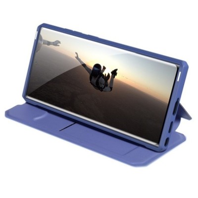 Samsung Galaxy S22 Ultra 5G (SM-S908X) Dux Ducis Skin X sērijas violeta ādas atvērams maciņš | Vacins.lv