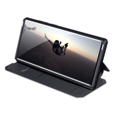 Samsung Galaxy S22 Ultra 5G (SM-S908X) Dux Ducis Skin X sērijas melns ādas atvērams maciņš | Vacins.lv