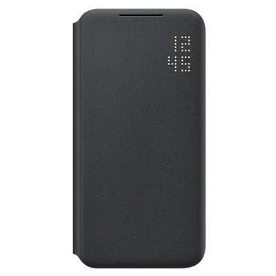 Samsung Galaxy S22 5G (SM-S901X) oficiāls Smart Led View Cover (EF-NS901) atvērams melns maciņš (maks) | Vacins.lv