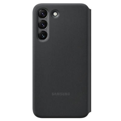 Samsung Galaxy S22 5G (SM-S901X) originalus Smart Led View Cover (EF-NS901) atverčiamas juodas dėklas - knygutė | Priedai.lt