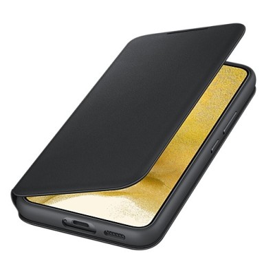 Samsung Galaxy S22 5G (SM-S901X) originalus Smart Led View Cover (EF-NS901) atverčiamas juodas dėklas - knygutė | Priedai.lt