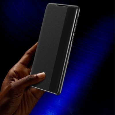 Samsung Galaxy S22+ 5G (SM-S906X) View Line melns atvērams maciņš (maks) | Vacins.lv