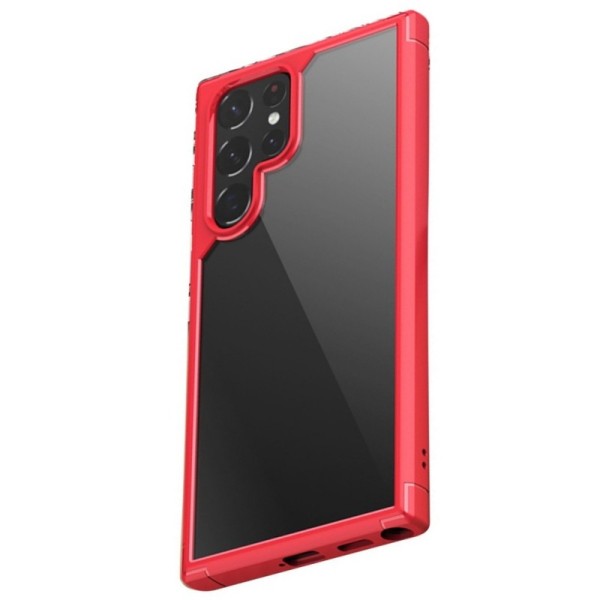 „IPAKY“ Royal apvalks - dzidrs, sarkans (Galaxy S22 Ultra 5G)