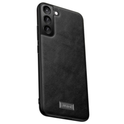 „Sulada“ Leather Samsung Galaxy S22 5G (SM-S901X) melns ādas apvalks | Vacins.lv