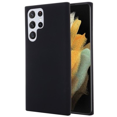 Samsung Galaxy S22 Ultra 5G (SM-S908X) Shell cieta silikona (TPU) apvalks - melns | vacins.lv