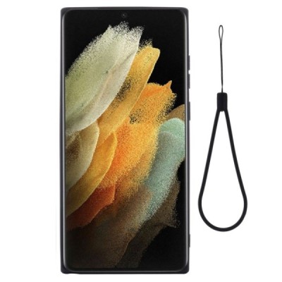 Samsung Galaxy S22 Ultra 5G (SM-S908X) Shell cieta silikona (TPU) apvalks - melns | vacins.lv