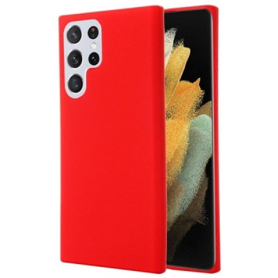 Samsung Galaxy S22 Ultra 5G (SM-S908X) Shell cieta silikona (TPU) apvalks - sarkans | vacins.lv