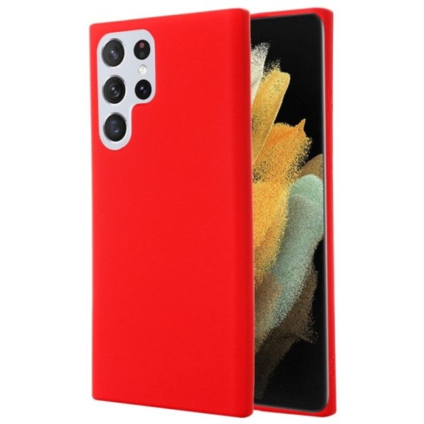„Shell“ kieto silikono (TPU) dėklas - raudonas (Galaxy S22 Ultra 5G)