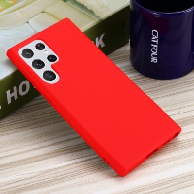 Samsung Galaxy S22 Ultra 5G (SM-S908X) Shell kieto silikono (TPU) dėklas raudonas - nugarėlė | Priedai.lt