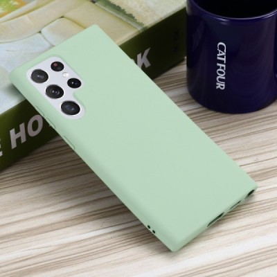Samsung Galaxy S22 Ultra 5G (SM-S908X) Shell cieta silikona (TPU) apvalks - zaļš | Vacins.lv
