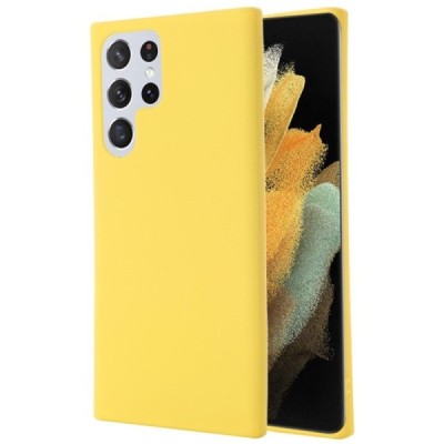 Samsung Galaxy S22 Ultra 5G (SM-S908X) Shell cieta silikona (TPU) apvalks - dzeltens | vacins.lv