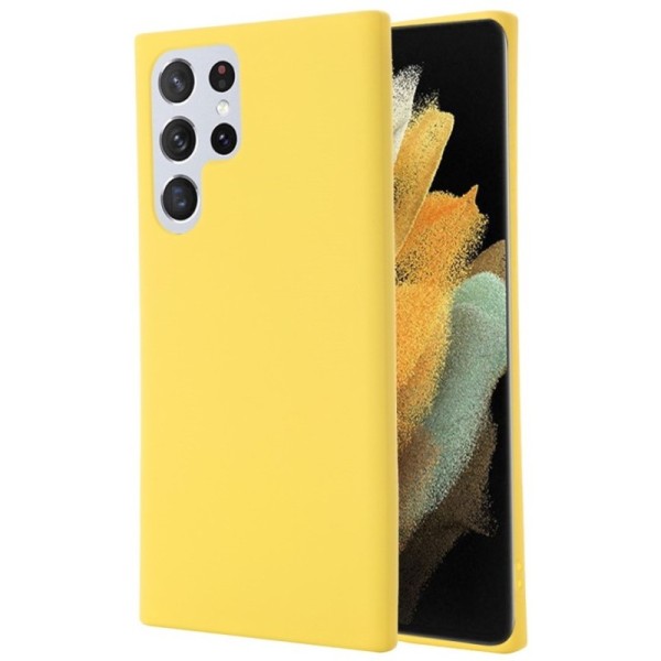 „Shell“ cieta silikona (TPU) apvalks - dzeltens (Galaxy S22 Ultra 5G)