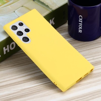 Samsung Galaxy S22 Ultra 5G (SM-S908X) Shell cieta silikona (TPU) apvalks - dzeltens | vacins.lv