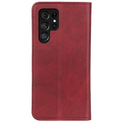 Samsung Galaxy S22 Ultra 5G (SM-S908X) „Split“ sērijas sarkans atvērams maciņš, maks | Vacins.lv