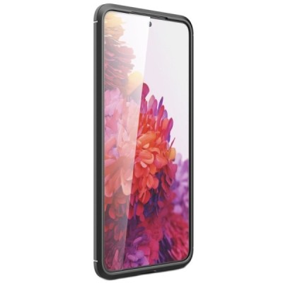 Samsung Galaxy S22+ 5G (SM-S906X) „Carbon“ cieta silikona (TPU) melns apvalks | vacins.lv