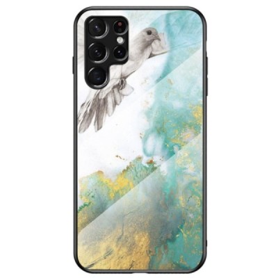 Samsung Galaxy S22 Ultra 5G (SM-S908X) „Marble“ cieta silikona (TPU) zaļš apvalks | Vacins.lv