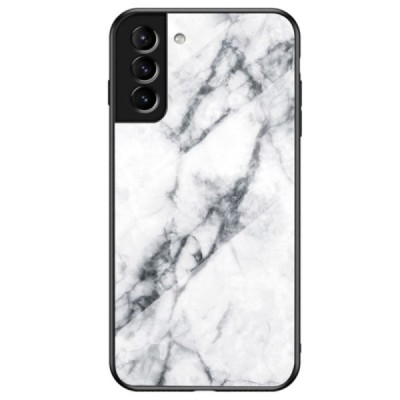 Samsung Galaxy S22 5G (SM-S901X) „Marble“ cieta silikona (TPU) balts apvalks | vacins.lv