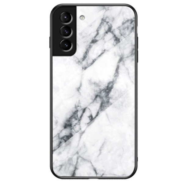 „Marble“ cieta silikona (TPU) apvalks - balts (Galaxy S22 5G)