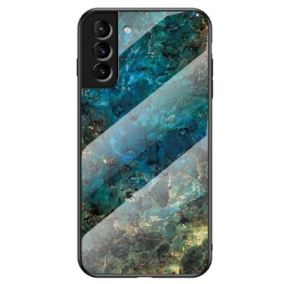 Samsung Galaxy S22 5G (SM-S901X) „Marble“ cieta silikona (TPU) zils apvalks | vacins.lv