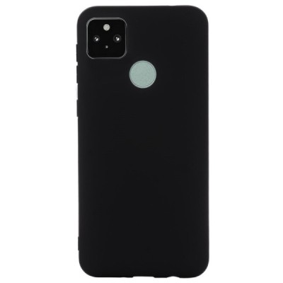 Google Pixel 5A 5G „Shell“ cieta silikona (TPU) melns apvalks | vacins.lv