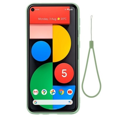 Google Pixel 5A 5G „Shell“ cieta silikona (TPU) zaļš apvalks | Vacins.lv