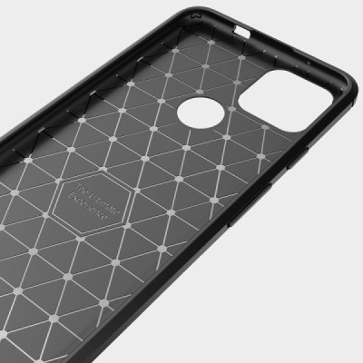 Google Pixel 5A 5G „Carbon“ cieta silikona (TPU) melns apvalks | vacins.lv