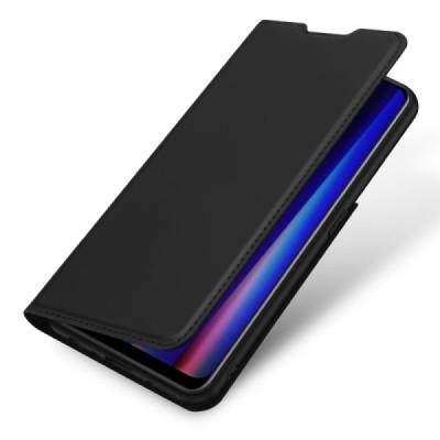 OnePlus Nord CE 2 „Dux Ducis“ Skin sērijas melns ādas atvērams maciņš | Vacins.lv