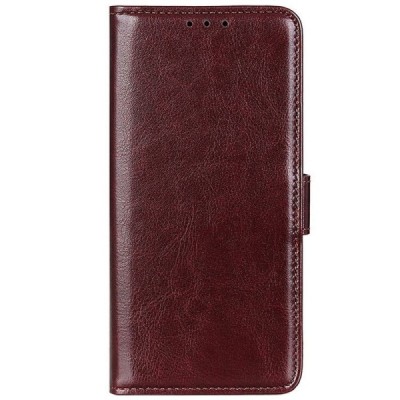 Samsung Galaxy A13 4G (SM-A135F, SM-A137F) atverčiamas rudas odinis dėklas - piniginė | Priedai.lt